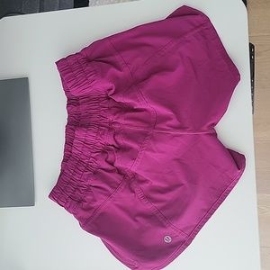 Lined Lululemon Magenta Shorts Size 6